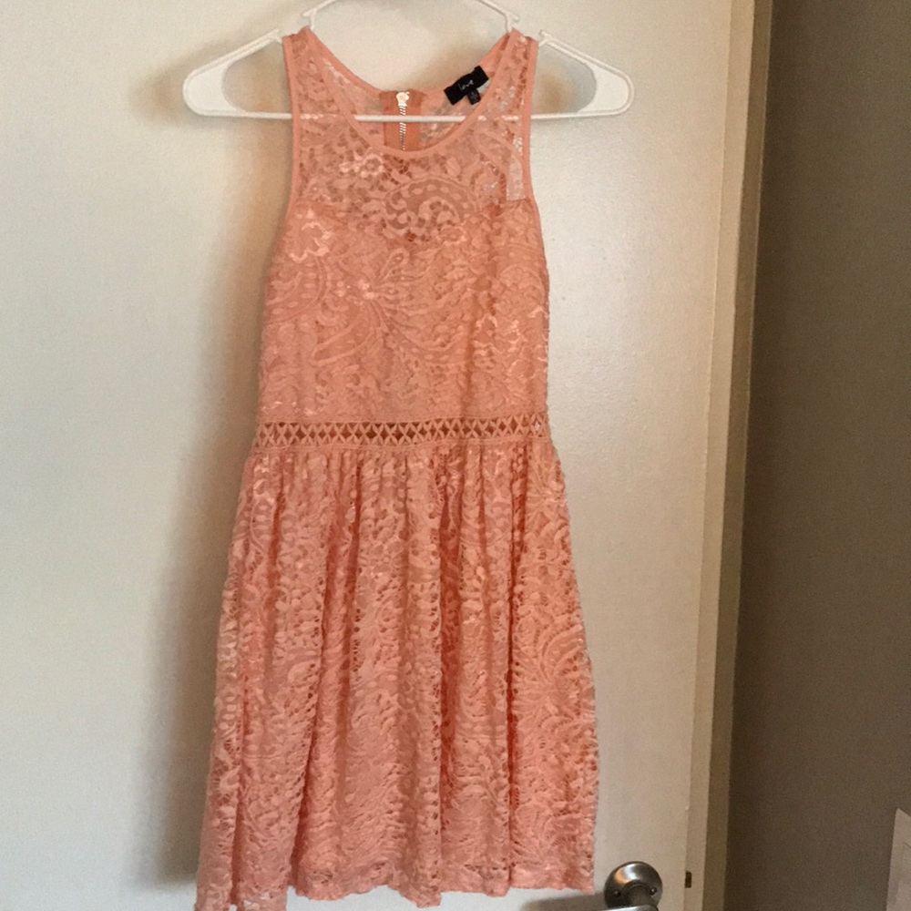 Pink lace dress